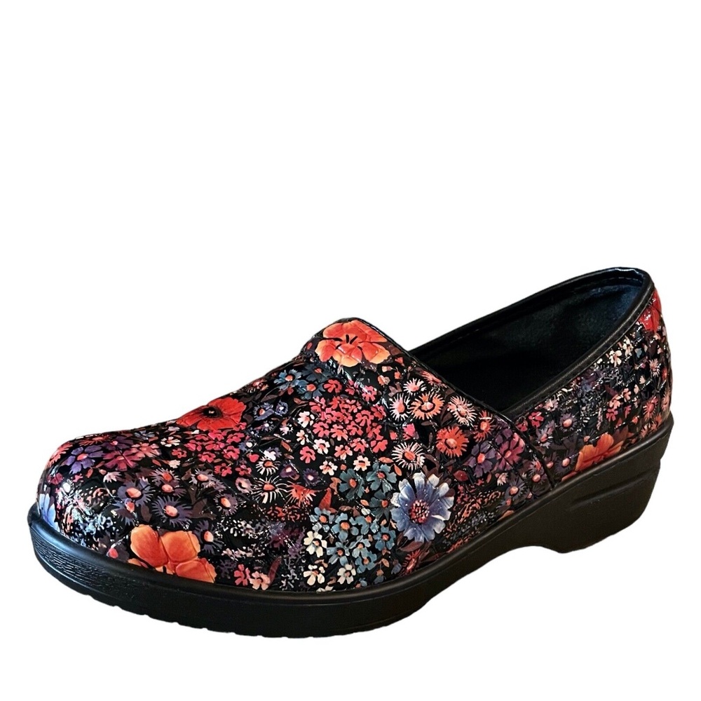 Rasolli Dannis Womens Clogs Size 9 Black Comfort Lightweight Floral Shoes